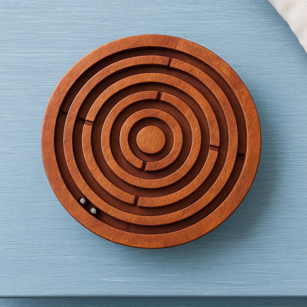 Handmade Wooden Maze Puzzle