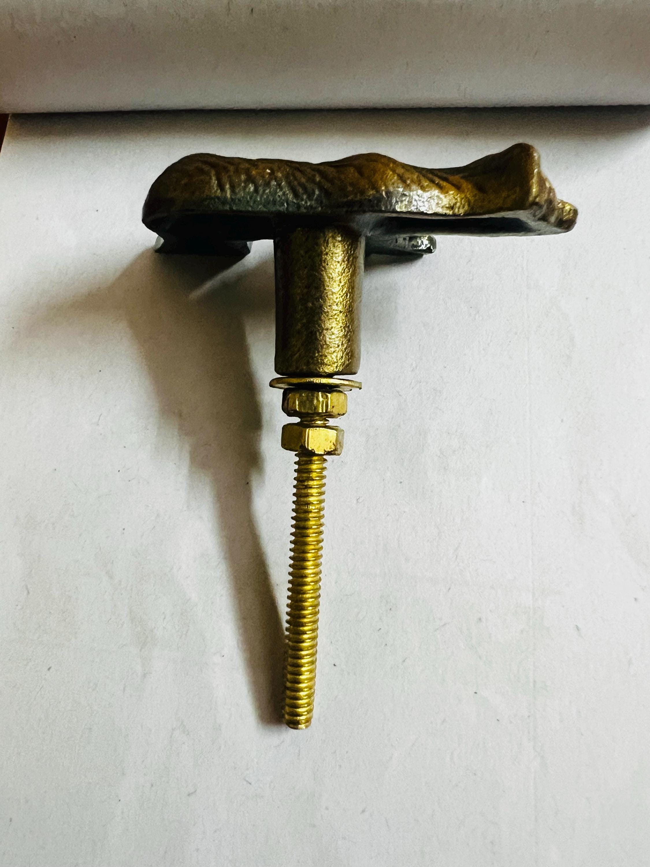 Iron Bear 4 Knob Handmade | Rustic Dresser Pull | Unique Cabinet Hardware for Home Decor