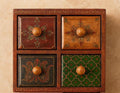 Wooden 4-Drawer Chest - Hand-Painted Jewelry Box