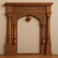 Shri Ram Wooden Wall Panel - Handcrafted Teak Finish