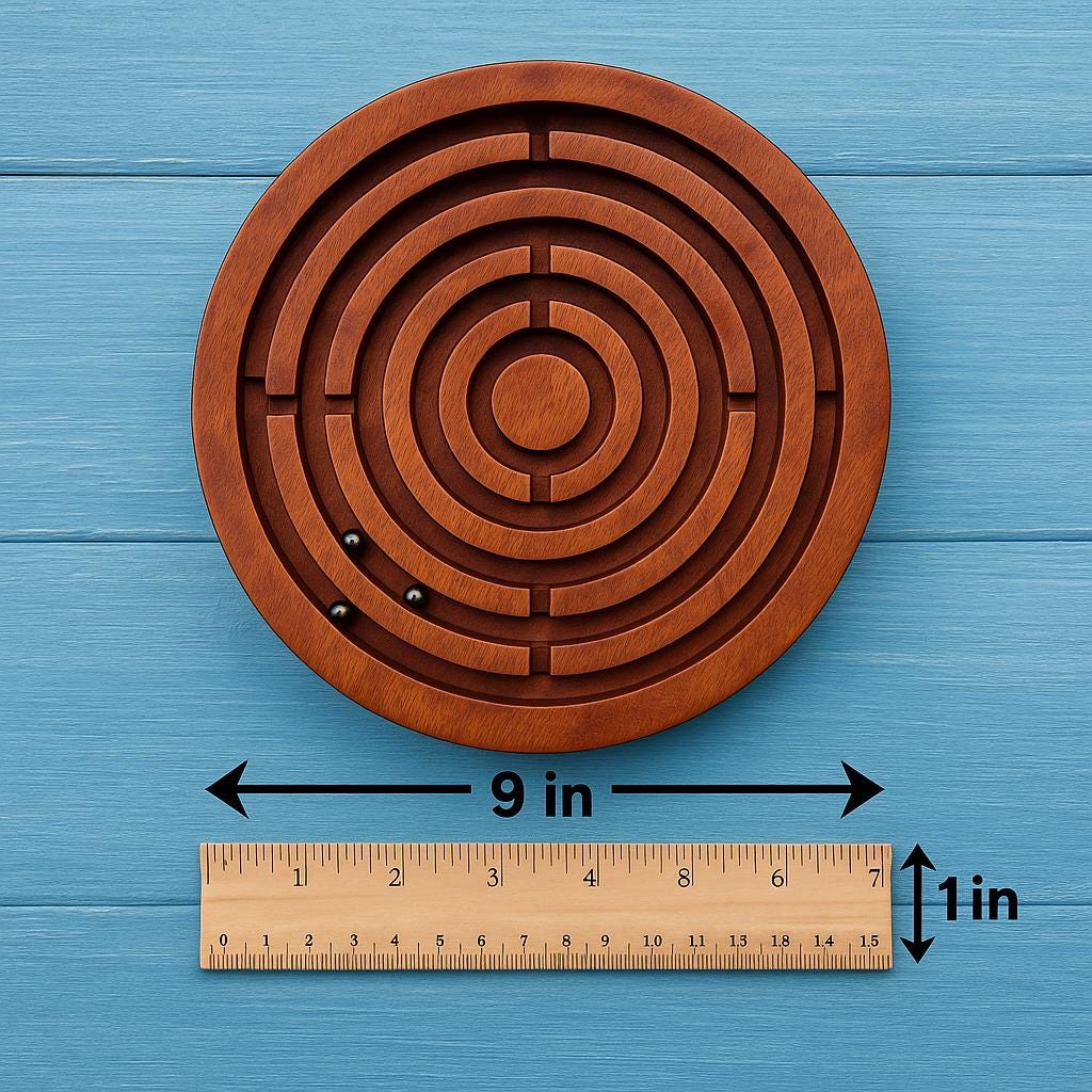 Handmade Wooden Maze Puzzle