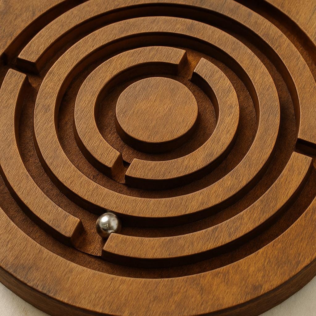 Handmade Wooden Maze Puzzle
