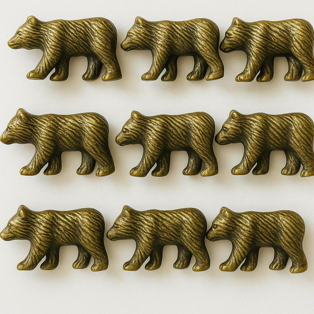 Iron Bear 4 Knob Handmade | Rustic Dresser Pull | Unique Cabinet Hardware for Home Decor