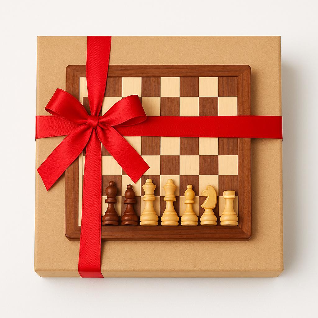 Wooden Chess Set 10x10" - Foldable Magnetic