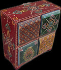 Wooden 4-Drawer Chest 10 inch By 10 inch Size  |  Handcrafted Decor Box
