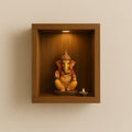 Handcrafted Teak Wooden Mandir | Wall & Floor Temple