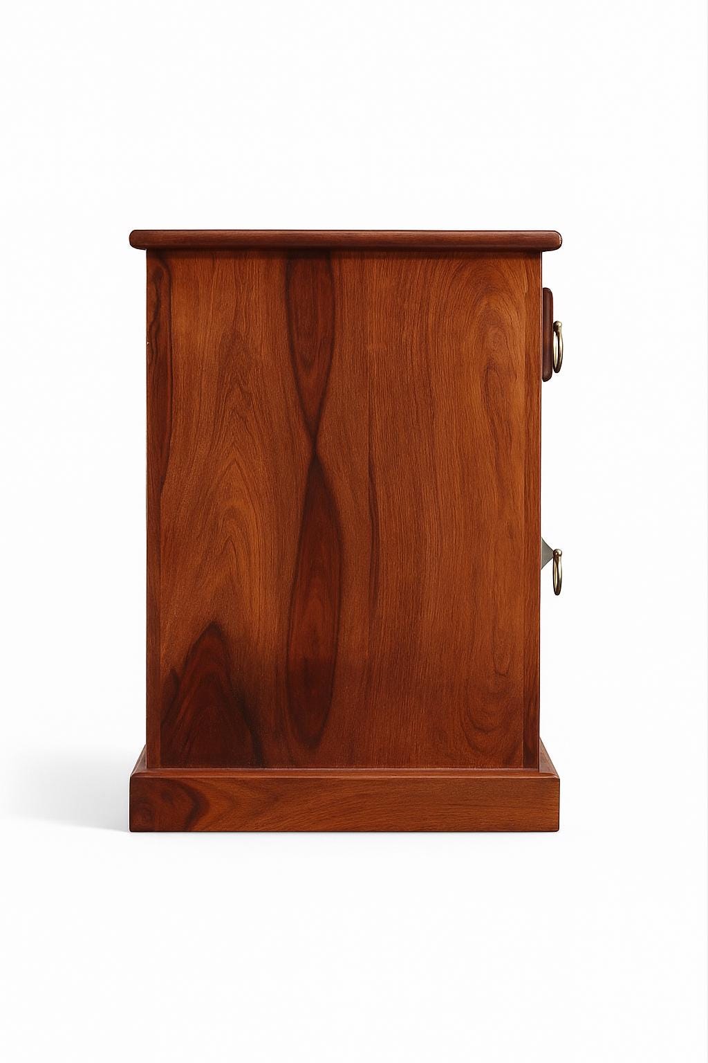 Boho Wooden Nightstand with Drawer and Cabinet
