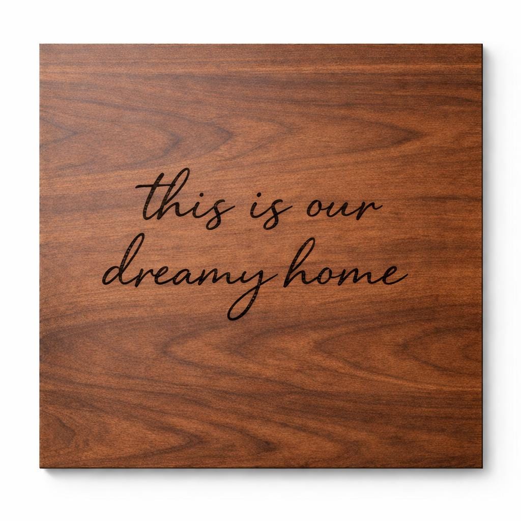 Custom Engraved Wooden Wall Sign