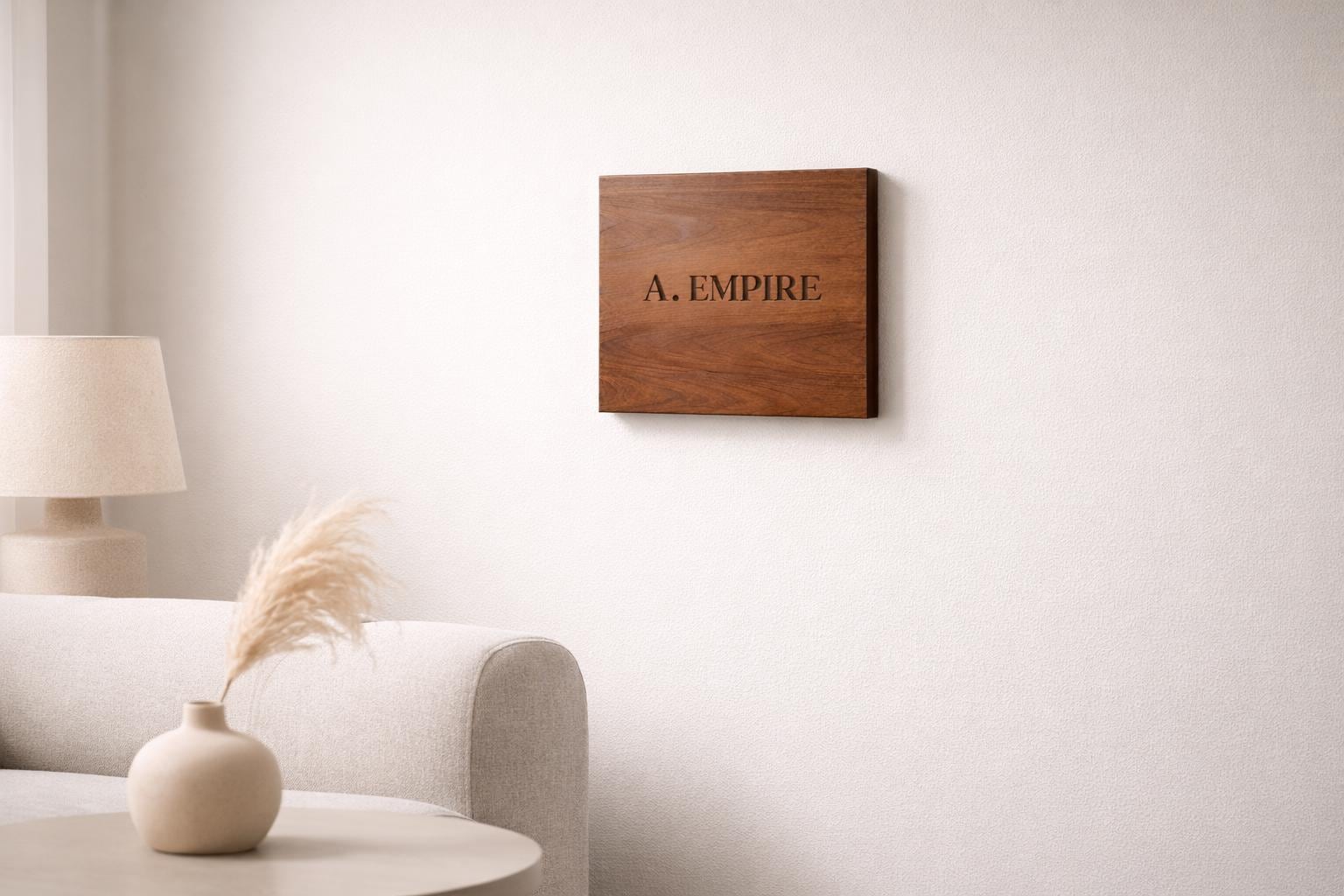 Custom Engraved Wooden Wall Sign