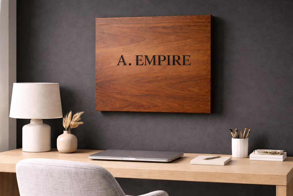 Custom Engraved Wooden Wall Sign
