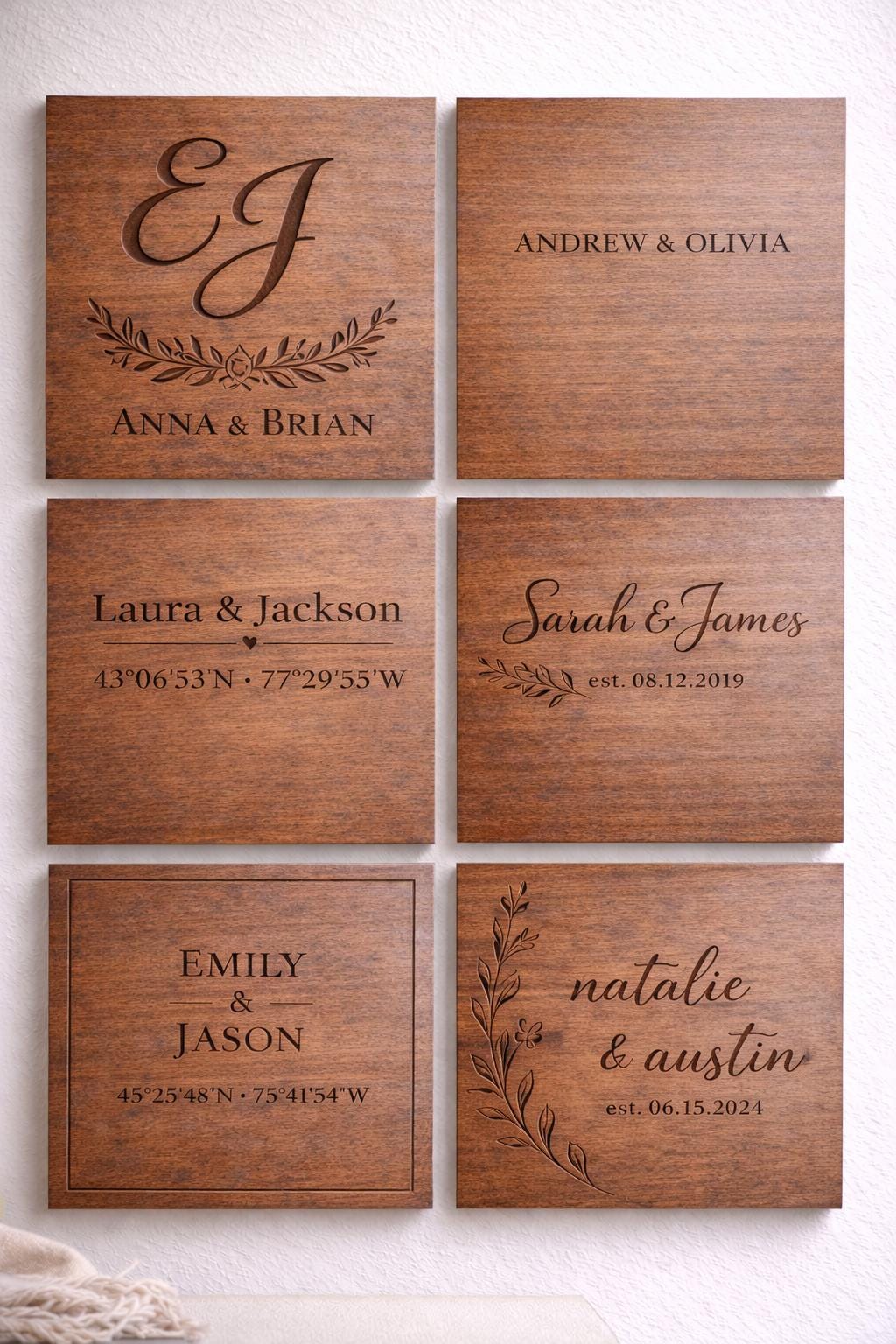 Personalized Wooden Name Sign - Custom Engraved Wall Art
