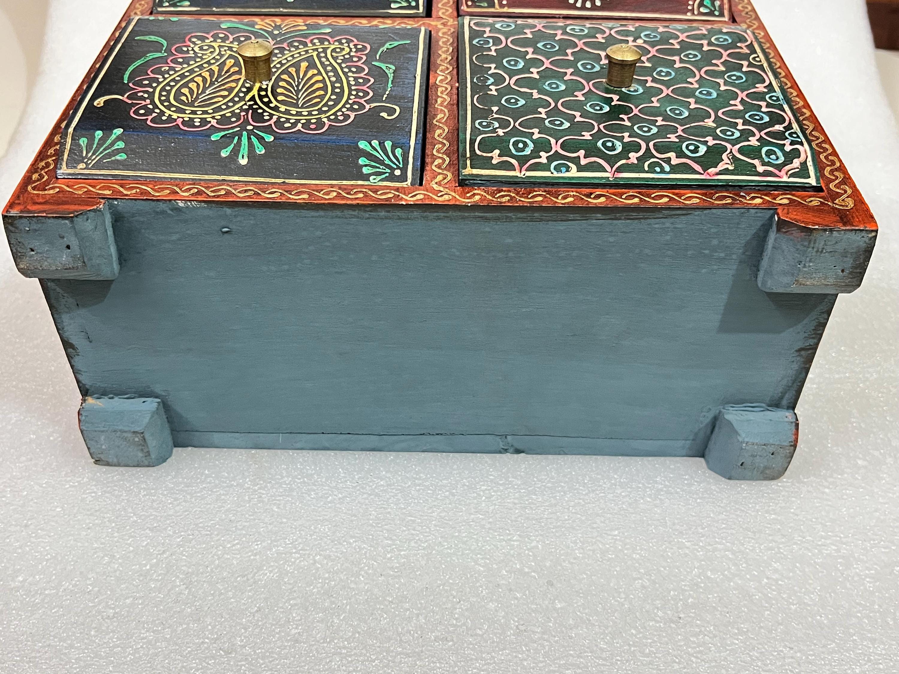 Wooden Jewelry Chest - 4 Drawers