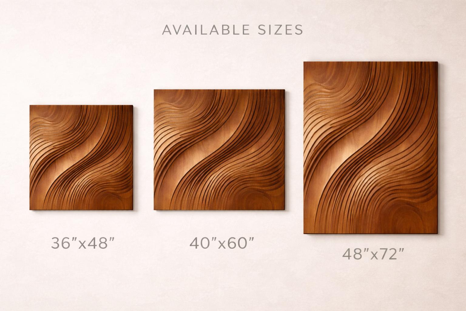 Parametric Wooden Wall Panel - Wave Sculpture