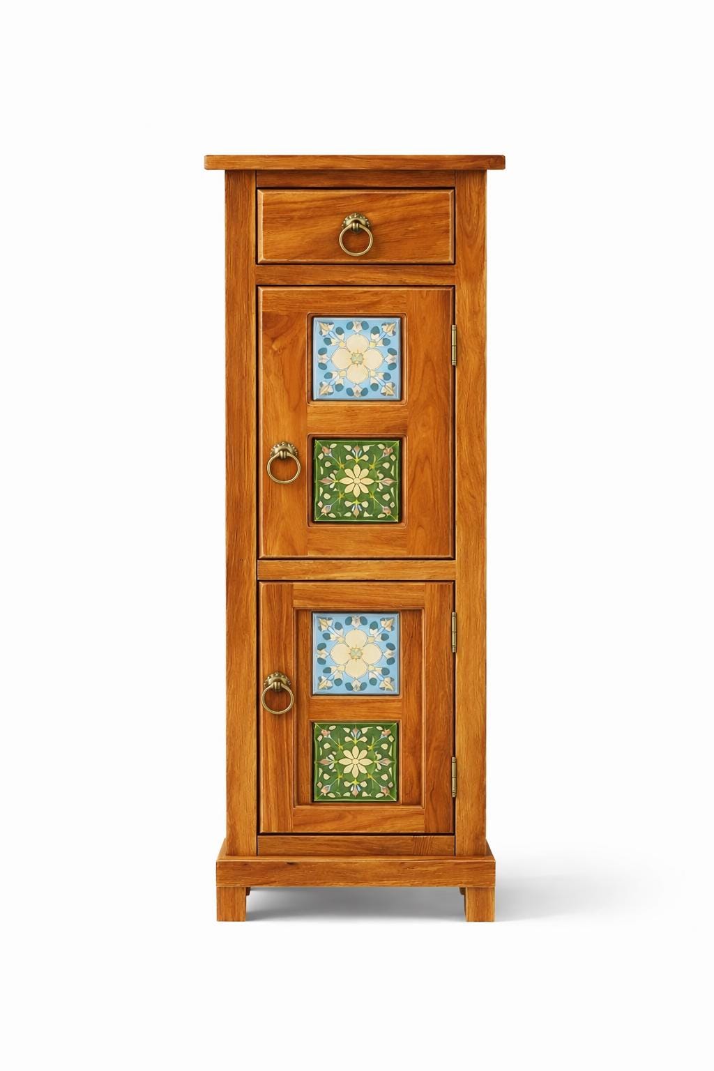 Hand Painted Tile Bedside Cabinet