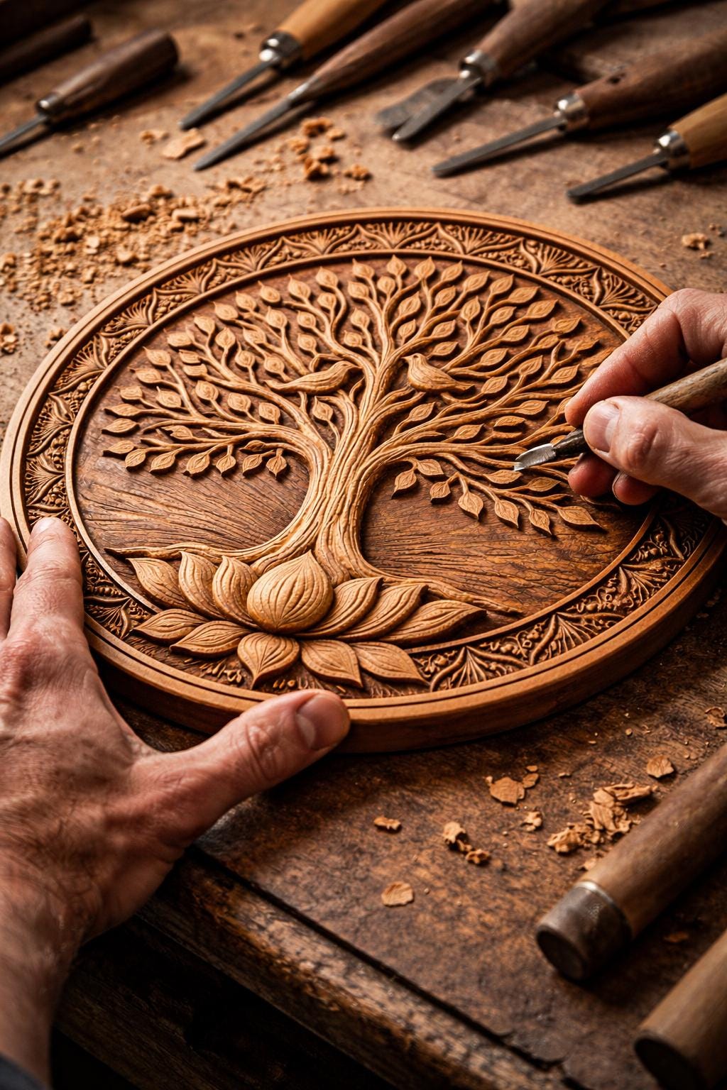 Tree of Life Wood Wall Panel