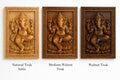 Wooden Ganesha Wall Panel - Dancing Hindu Art Decor