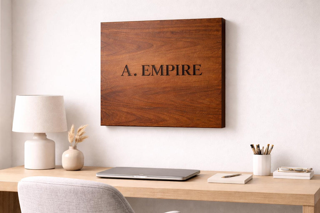 Custom Engraved Wooden Wall Sign