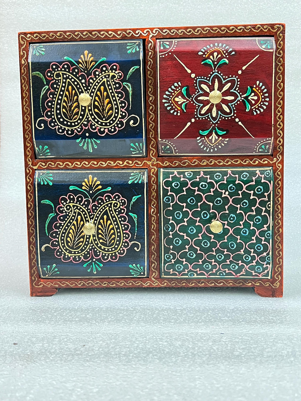 Wooden Jewelry Chest - 4 Drawers