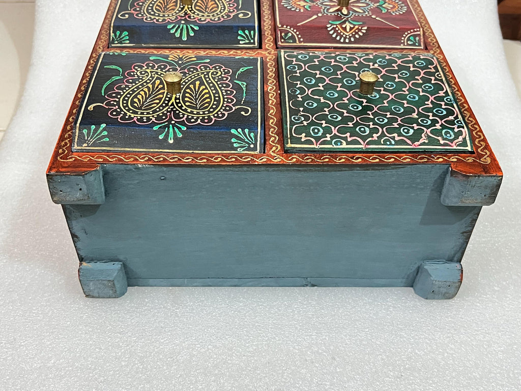 Wooden Jewelry Chest - 4 Drawers