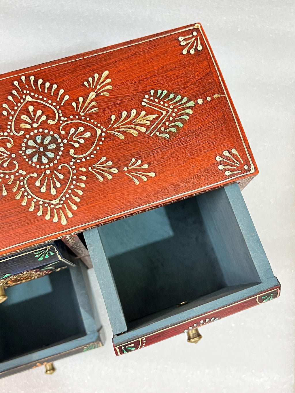 Wooden Jewelry Chest - 4 Drawers