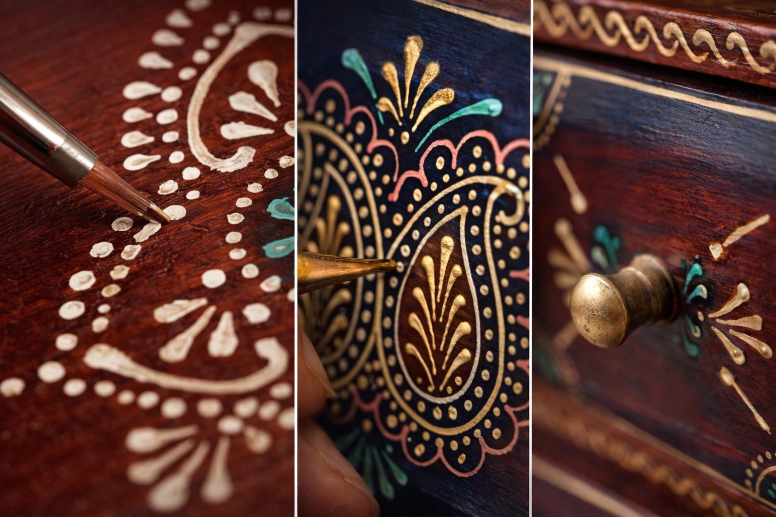 Wooden Jewelry Chest - 4 Drawers