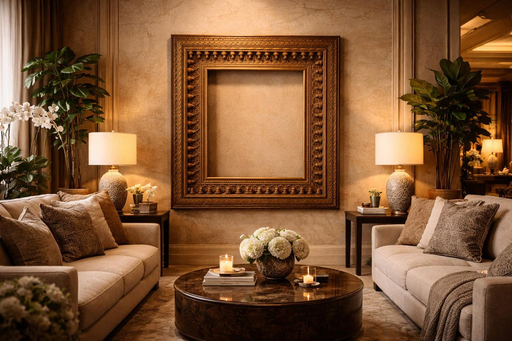 Hand Carved Teak Wood Mirror Frame | Royal Jharokha Style