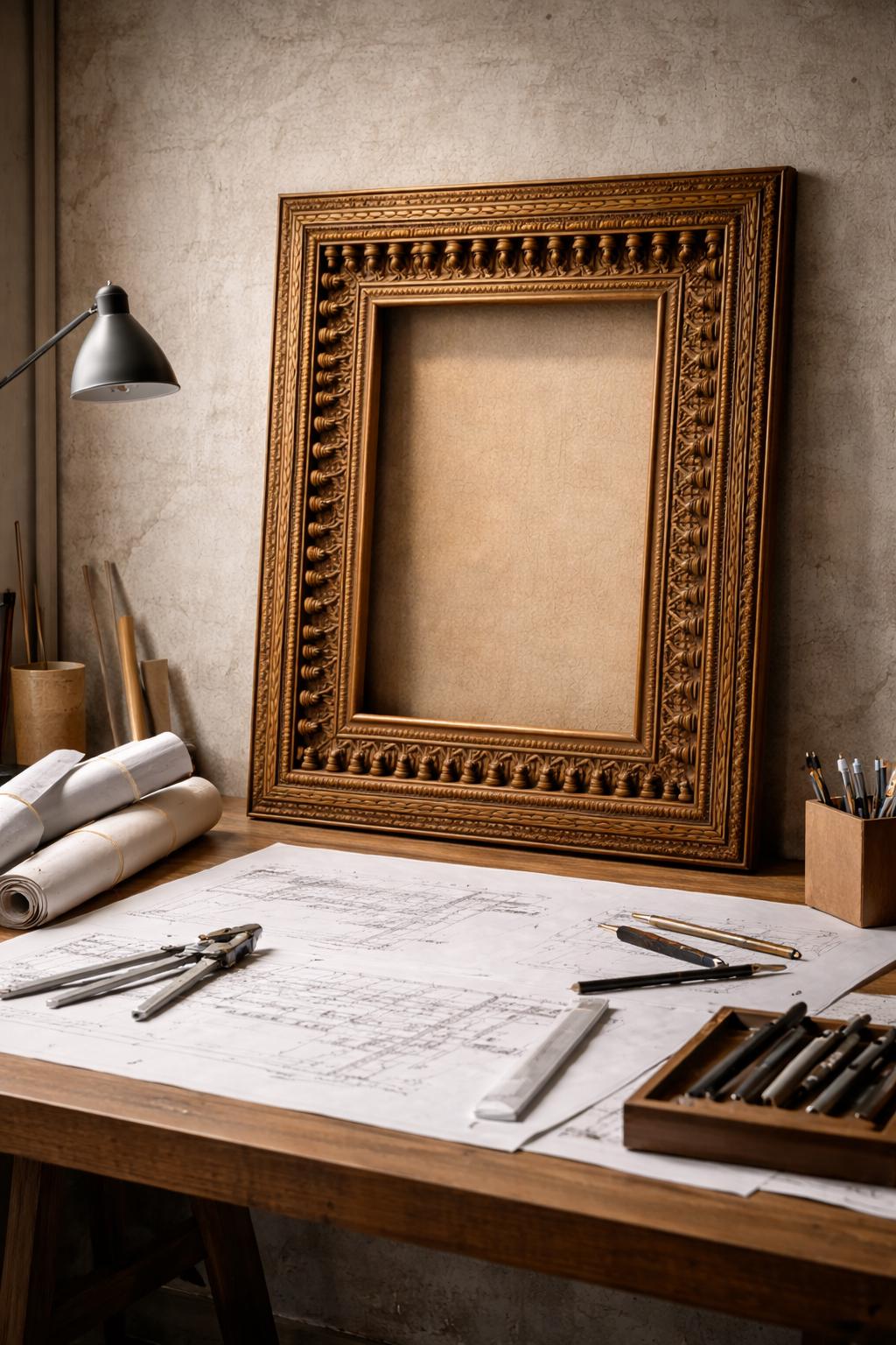 Hand Carved Teak Wood Mirror Frame | Royal Jharokha Style