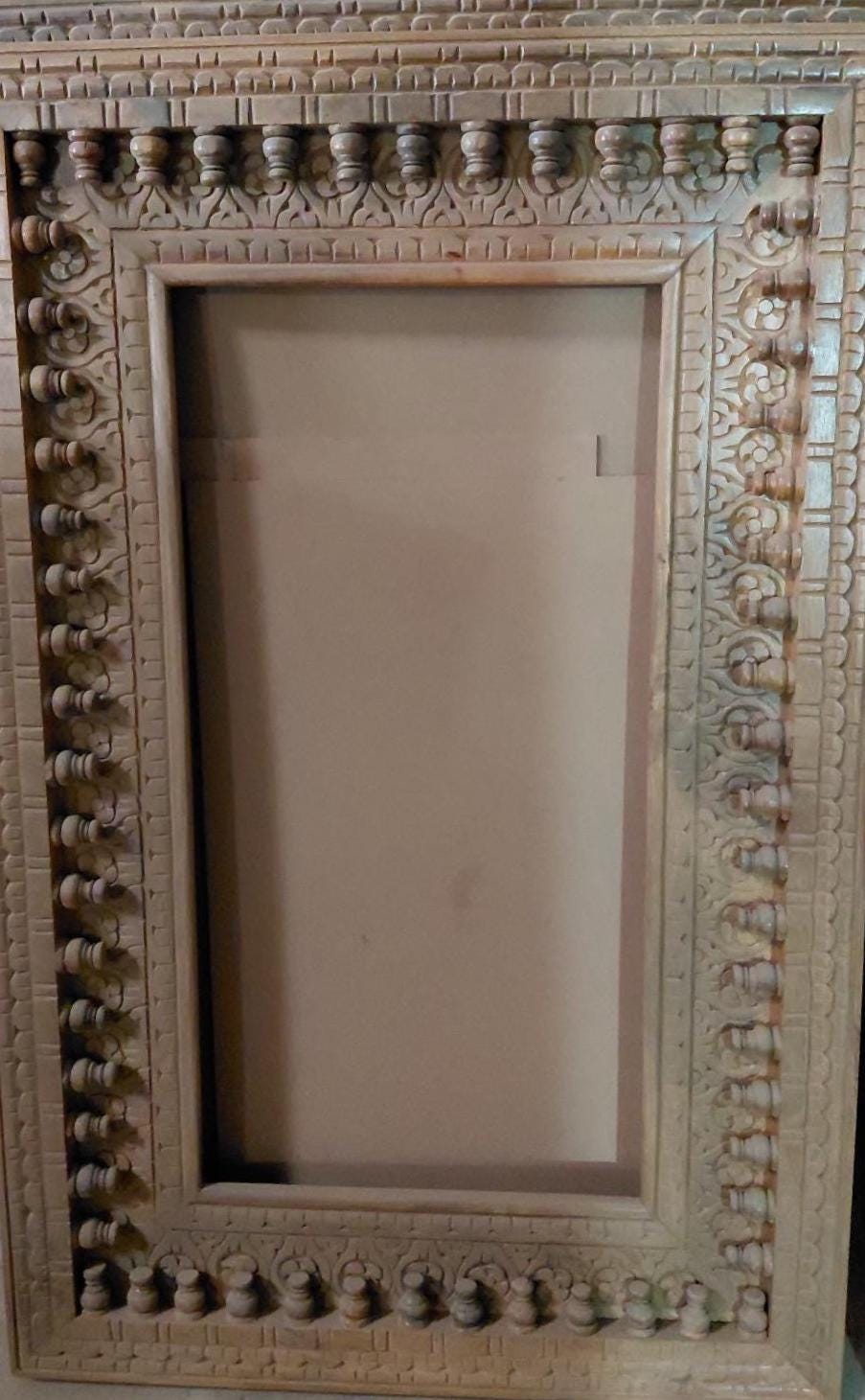 Hand Carved Teak Wood Mirror Frame | Royal Jharokha Style
