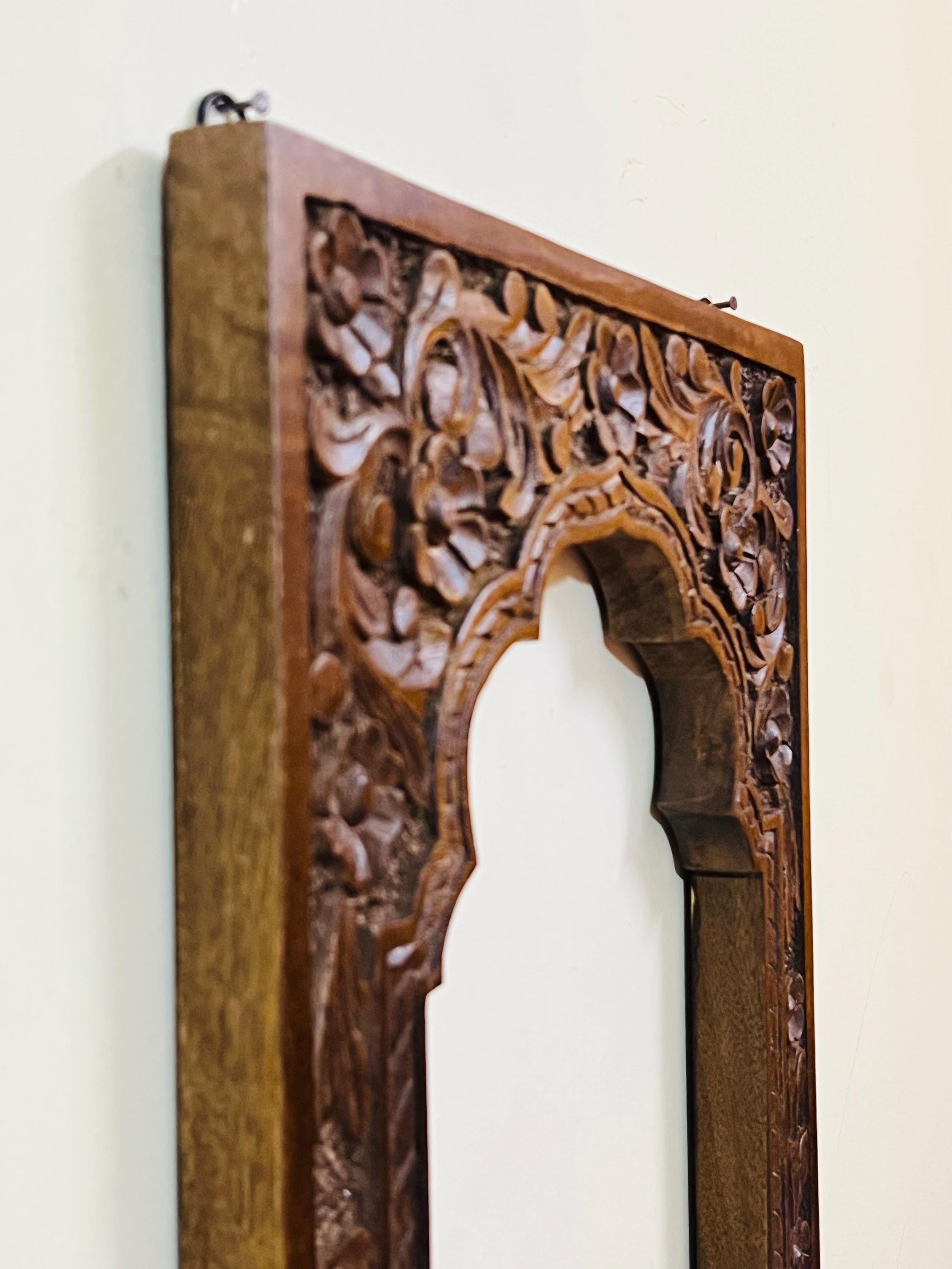 Hand-Carved Wooden Lotus Wall Art  Spiritual Mandala Decor