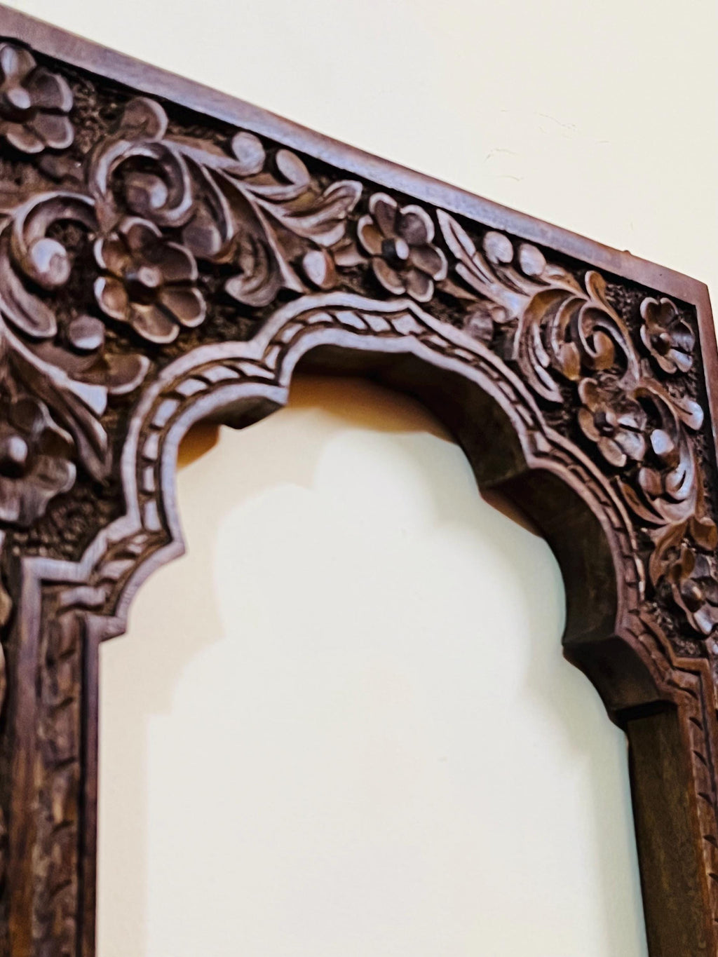 Hand-Carved Wooden Lotus Wall Art  Spiritual Mandala Decor