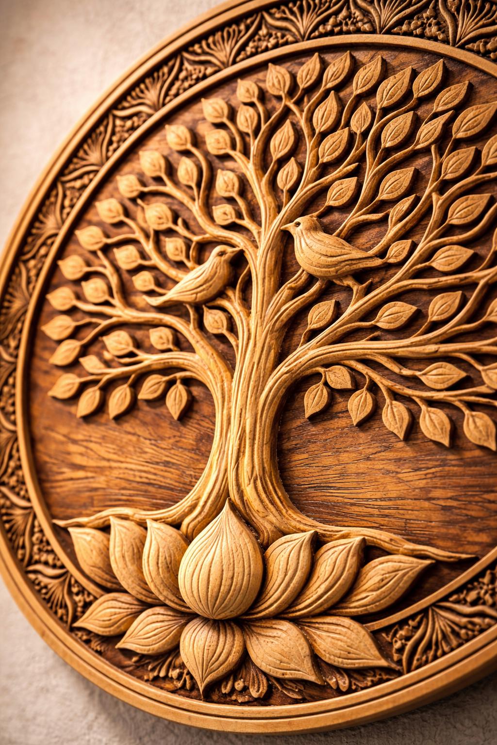 Tree of Life Wood Wall Panel