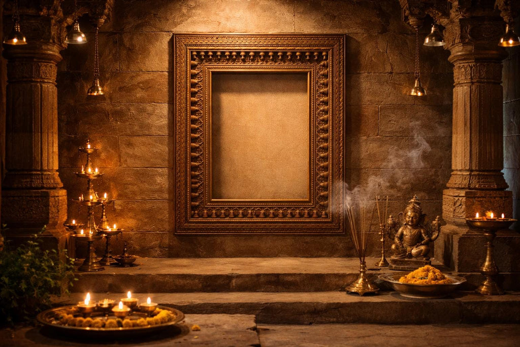 Hand Carved Teak Wood Mirror Frame | Royal Jharokha Style