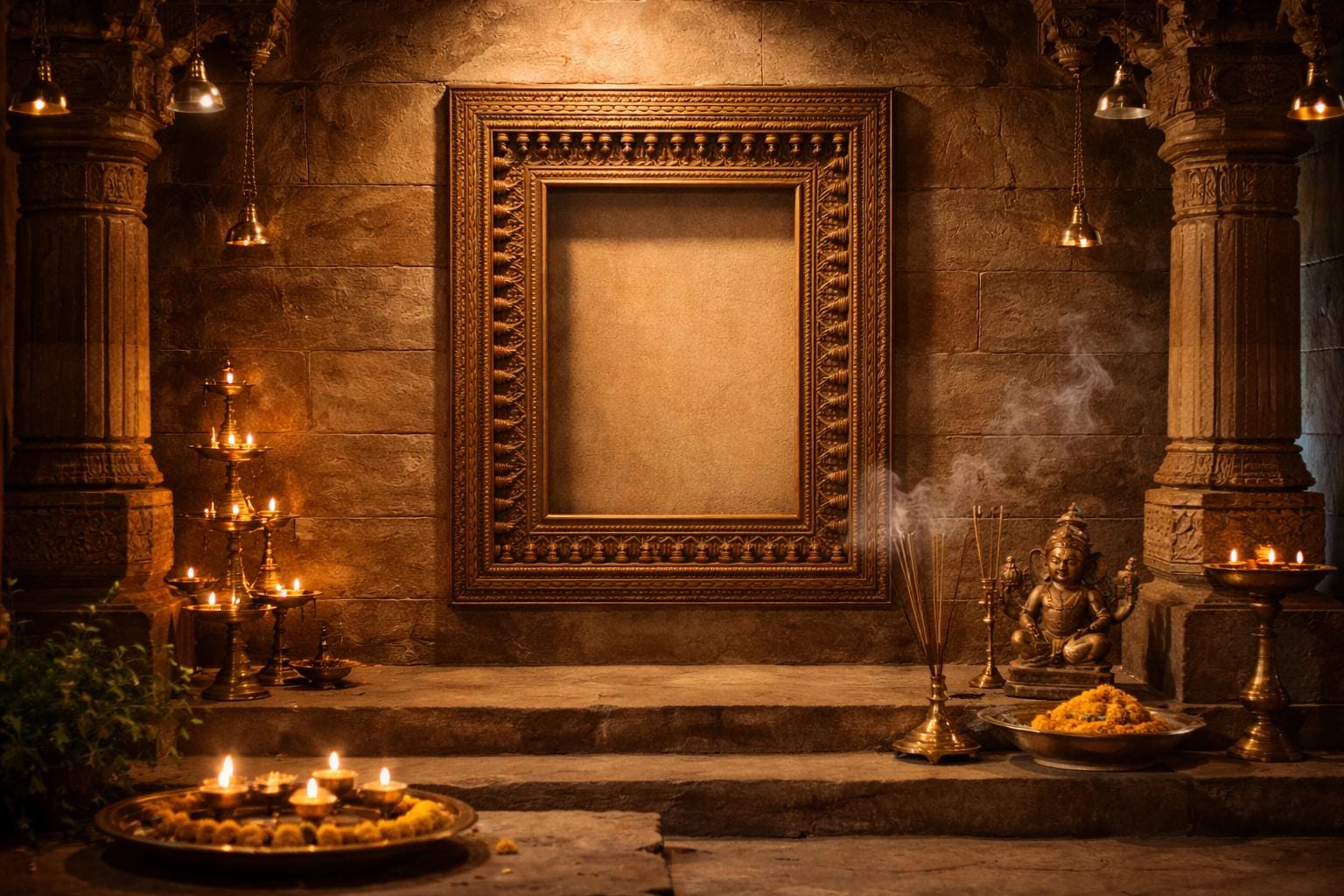 Hand Carved Teak Wood Mirror Frame | Royal Jharokha Style