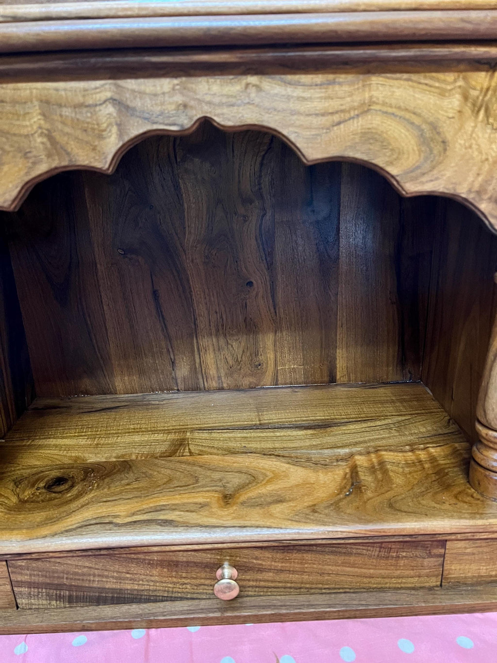 Solid Wood Wall Temple - Drawer & D-Hook