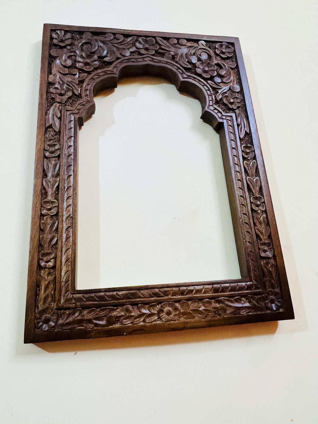 Hand-Carved Wooden Lotus Wall Art  Spiritual Mandala Decor