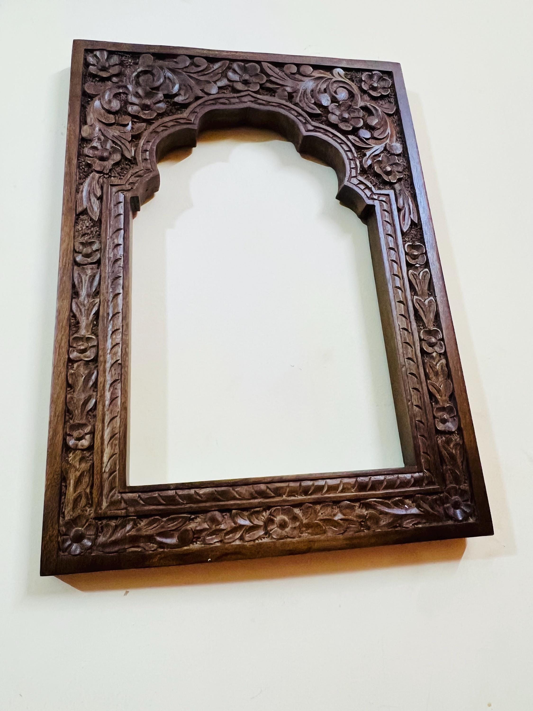 Hand-Carved Wooden Lotus Wall Art  Spiritual Mandala Decor