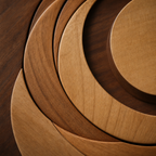 Lunar Petal Wood Disk — Detail view