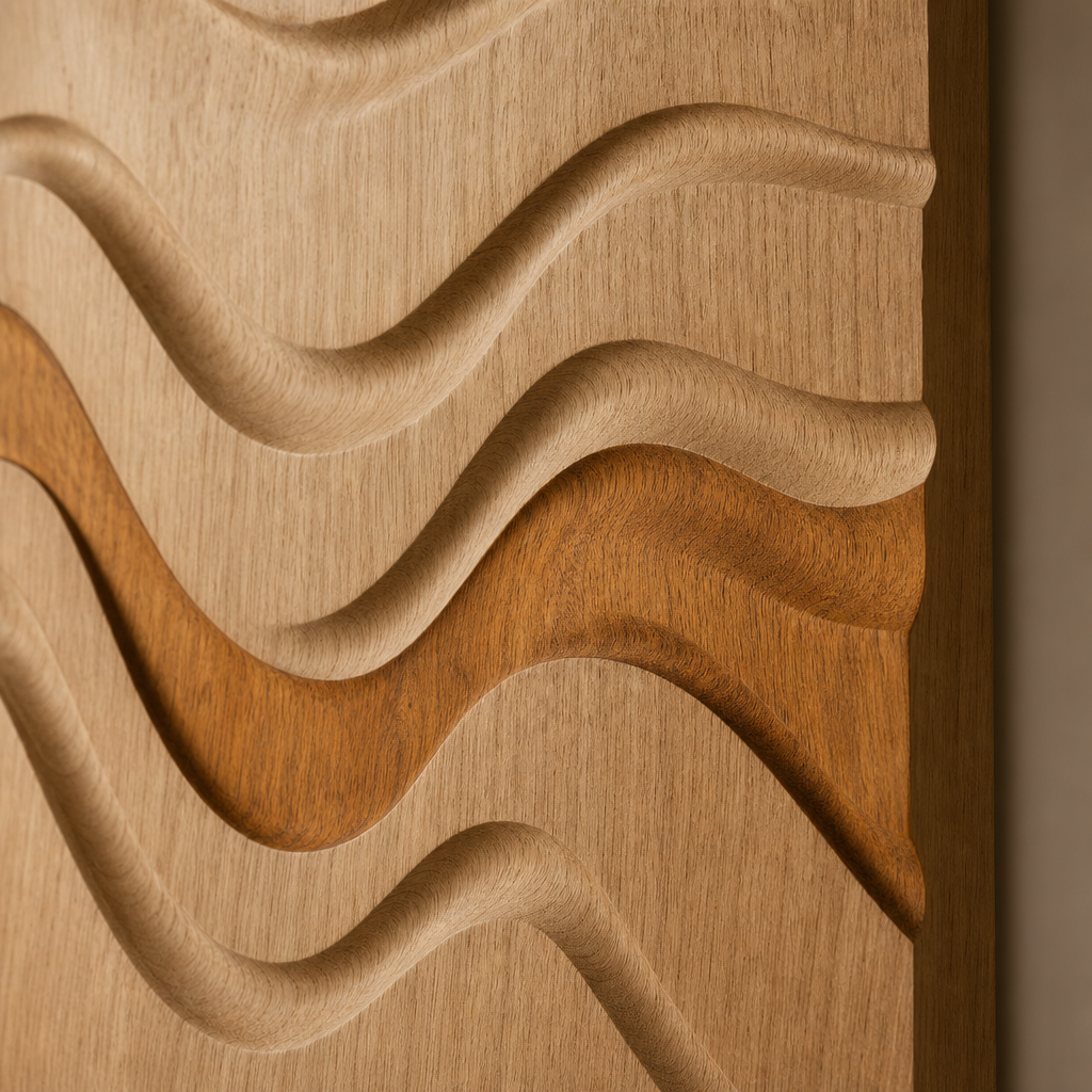 Ochre Tide Wood Diptych — Alt view