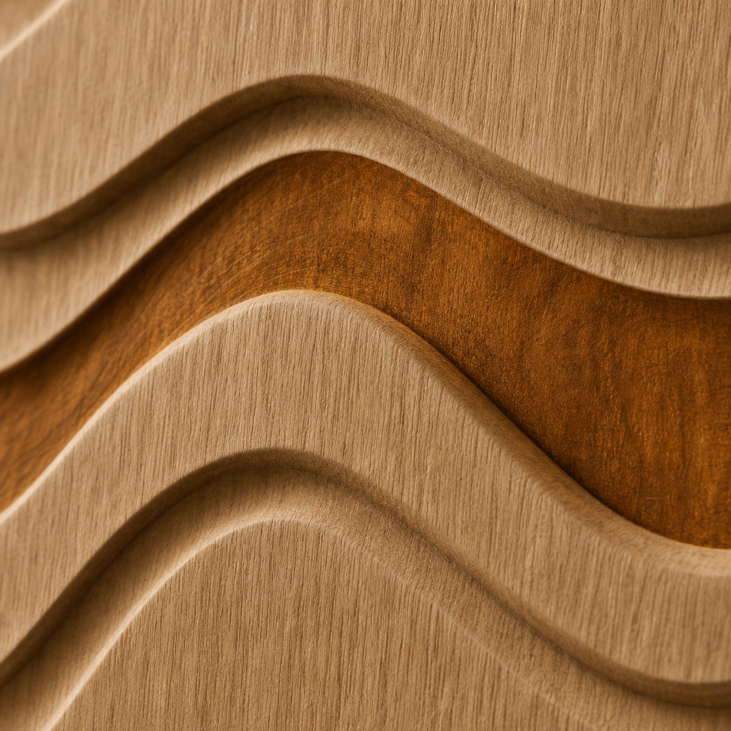 Ochre Tide Wood Diptych — Detail view