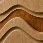 Ochre Tide Wood Diptych — Detail view
