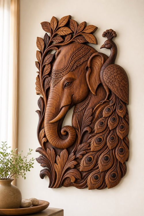 Elephant Peacock Rosewood