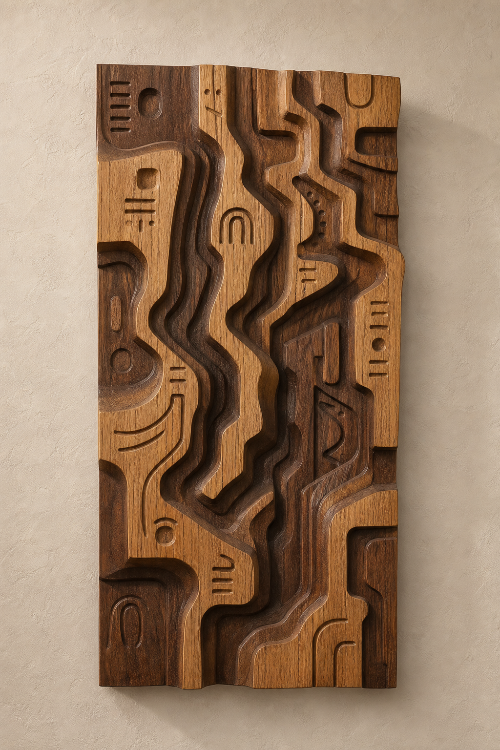 Canyon Glyph Wood Panel styled product preview