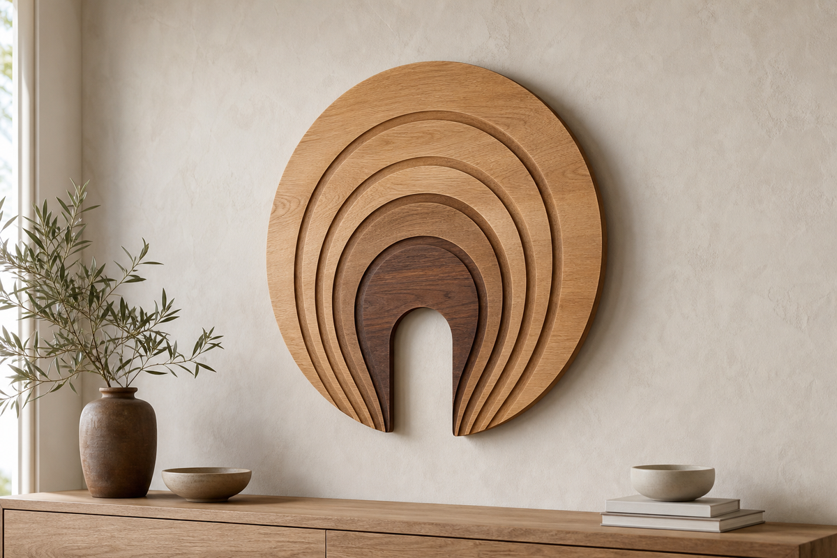 Hearth Arc Wood Medallion styled product preview