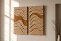 Ochre Tide Wood Diptych styled product preview