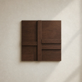 Minimal square Quiet Axis dimensional wood relief