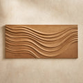 Riverline carved wave wooden wall panel