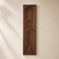 Tall Temple Arch Linear geometric wood wall panel