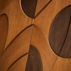 Saffron Echo Wood Diptych — Detail view