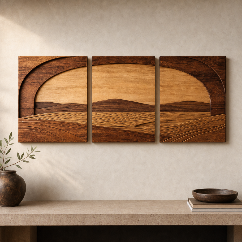 Sanctuary Horizon Wood Triptych — Alt view