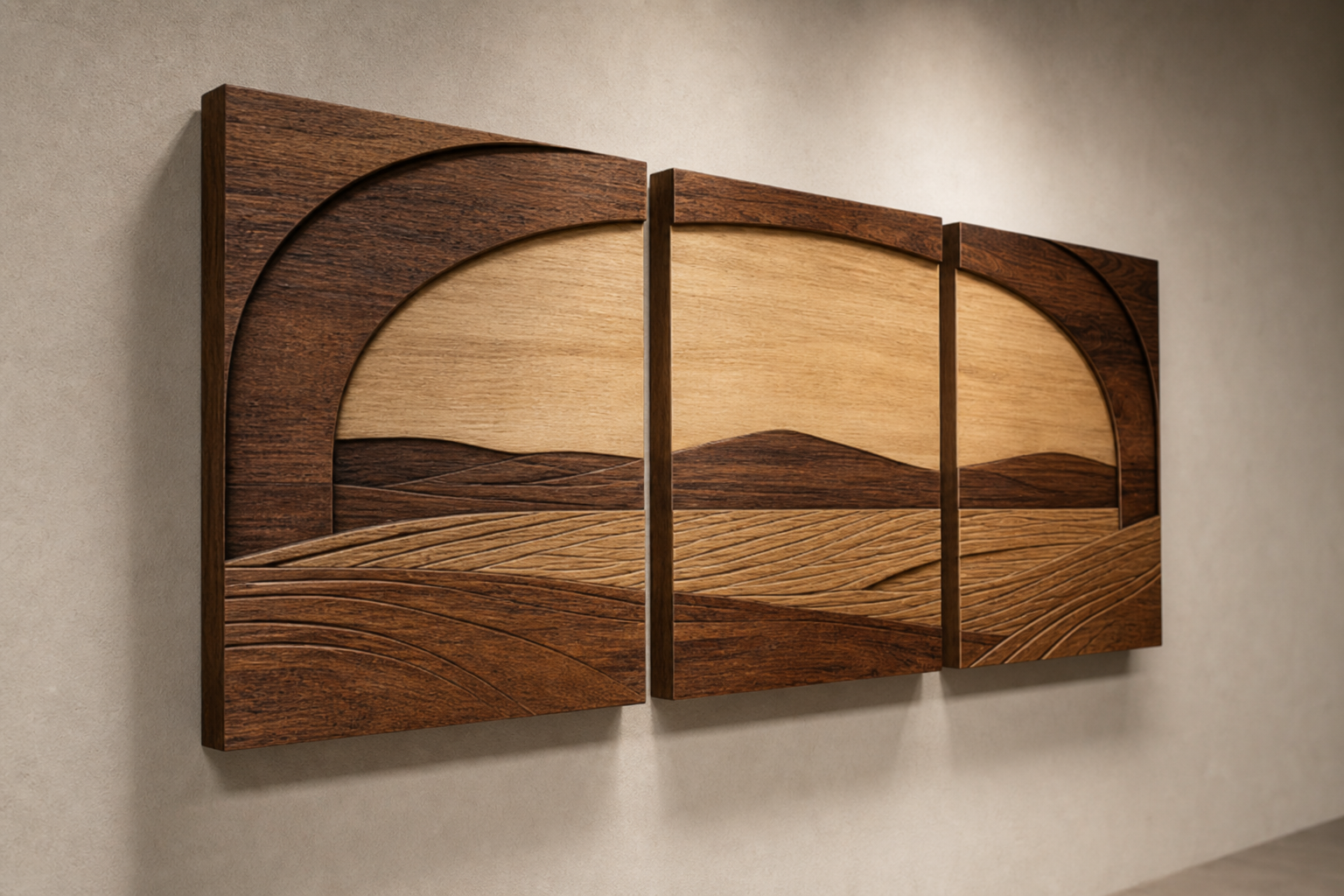 Sanctuary Horizon Wood Triptych